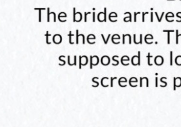 Illustration of the bride's hand being placed into the groom's hand.